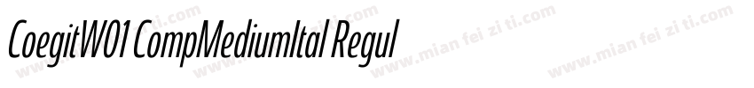 CoegitW01 CompMediumItal Regular字体转换